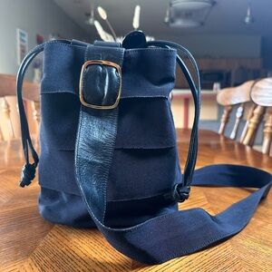 Salvatore Ferragamo Bucket Sling Bag Navy Blue